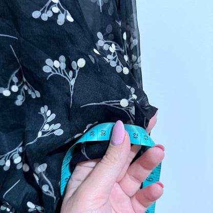 Brand Unknown Size U/Arm to U/Arm 42cm Floral Chiffon Ruffle Neck Mini Dress – photo 3
