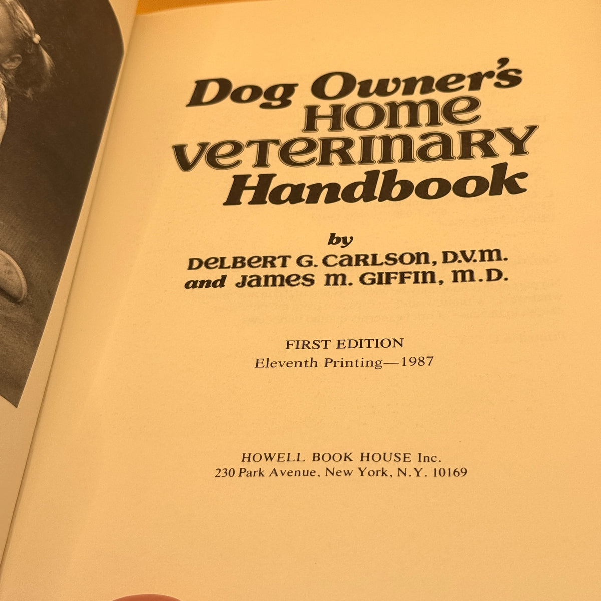 Dog Owner's Home Veterinary Handbook by Delbert G. Carlson and James M. Giffin (1987)