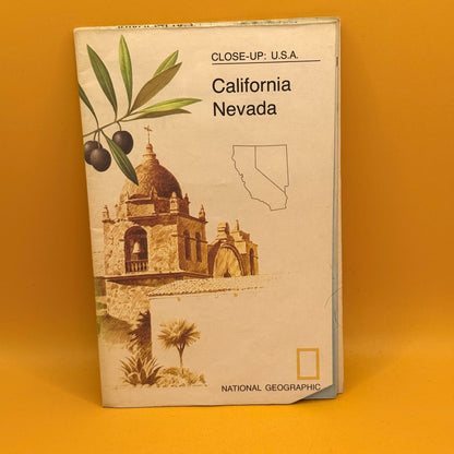 Close-up: U.S.A.: California and Nevada Map by National Geographic Society (1974)