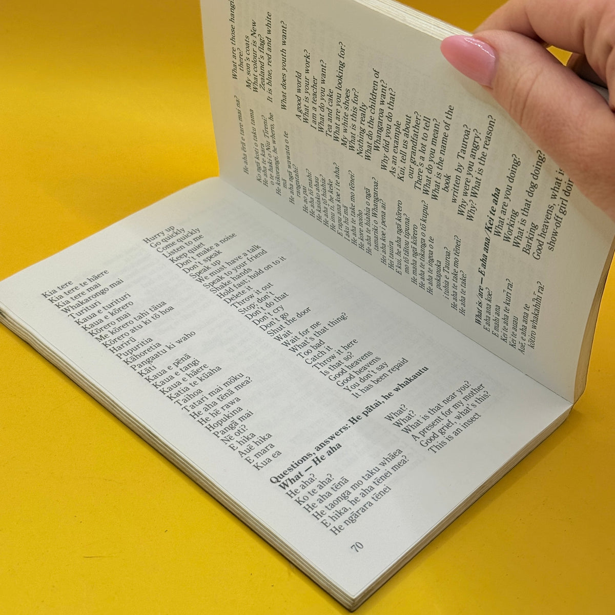 The Collins Māori Phrase Book by Patricia Tauroa (1990)