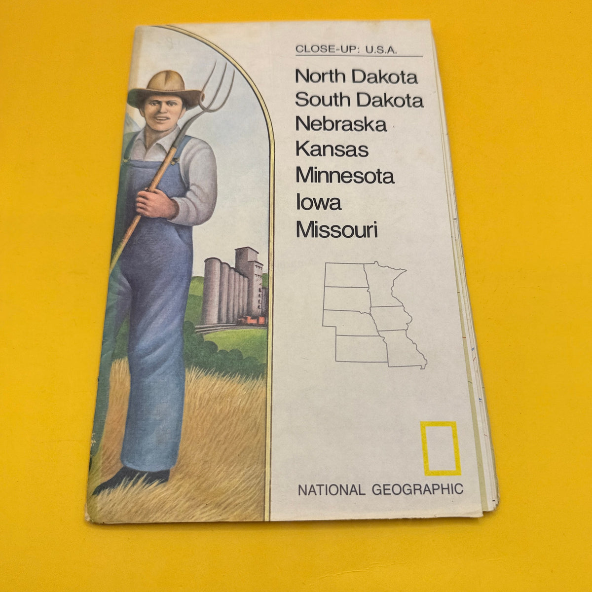 Close-up: U.S.A.: The North Central States Map (March 1974) by National Geographic Society (1974)