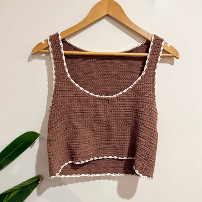 Cotton On Size M Crochet Knit Crop Tank