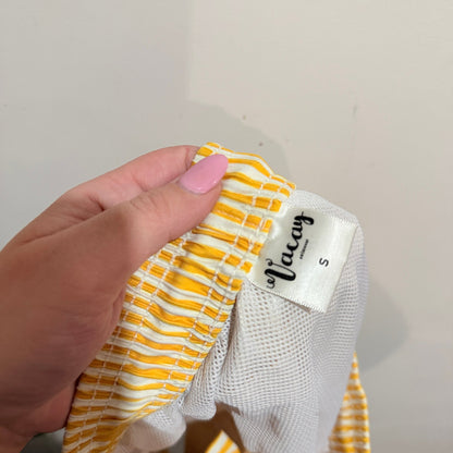 Vacay Swimwear Size S Stripe Mesh Lined Swim Shorts