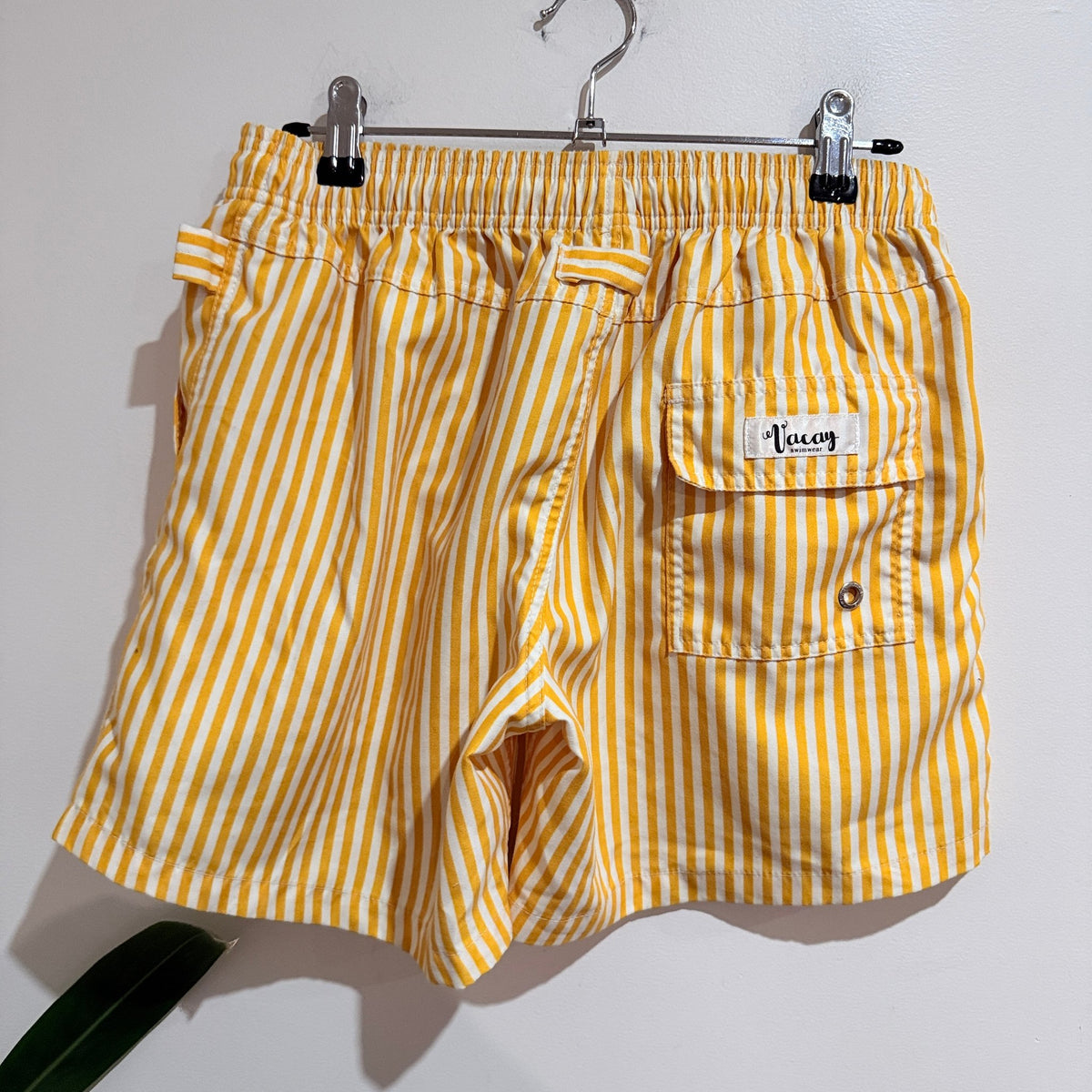 Vacay Swimwear Size S Stripe Mesh Lined Swim Shorts