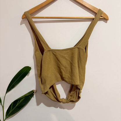 Seed Heritage Size M Knit Tie Back Crop Top