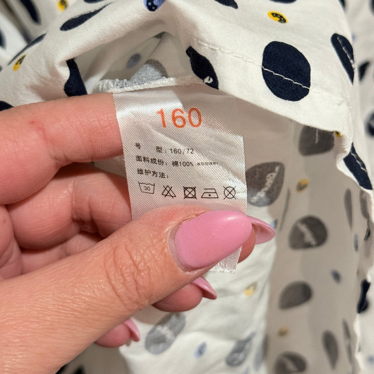 Girls Size 160 | U/Arm to U/Arm 40cm Spot Print Cotton Dress