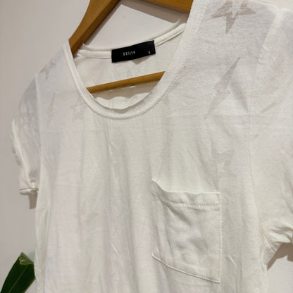 Decjuba Size S Star Burnout Pocket Tee