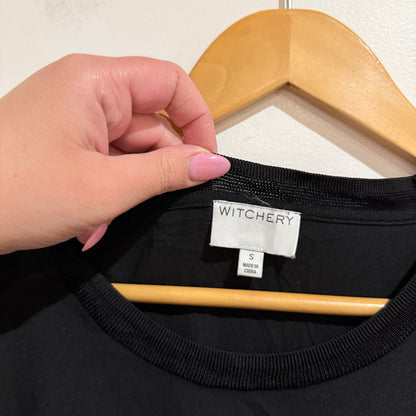 Witchery Size S Crew Neck Long Sleeve Jersey Top