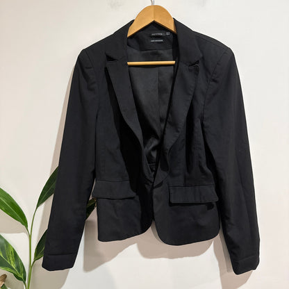 Portmans Size 16 Pinstripe One Drape Front Blazer