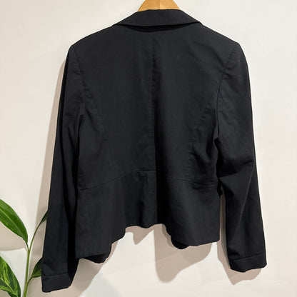 Portmans Size 16 Pinstripe One Drape Front Blazer