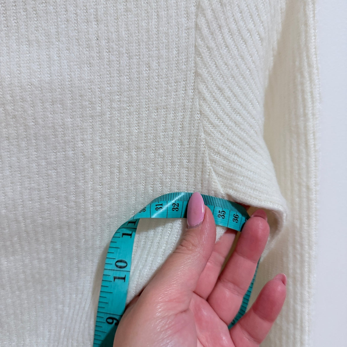 Holy Moly Size U/Arm to U/Arm 34cm Ribbed Knit Cowl Neck Top