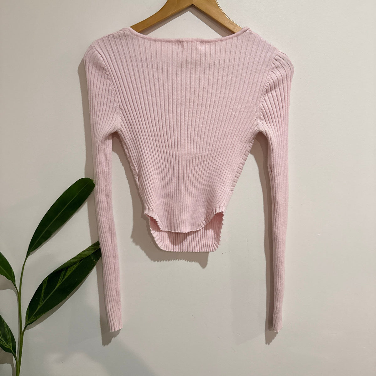 Glassons Size M Ribbed Knit Long Sleeve Top