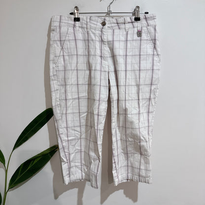 Cross Sweden Size 40 | Waist 84cm Check Capri Golf Pants