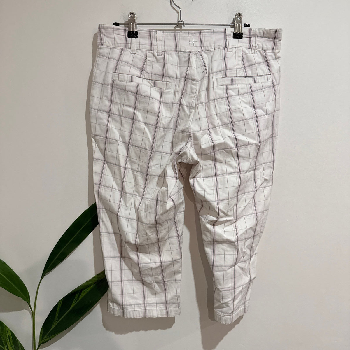 Cross Sweden Size 40 | Waist 84cm Check Capri Golf Pants