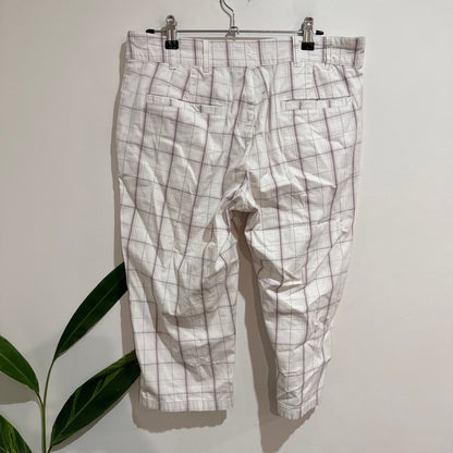 Cross Sweden Size 40 | Waist 84cm Check Capri Golf Pants
