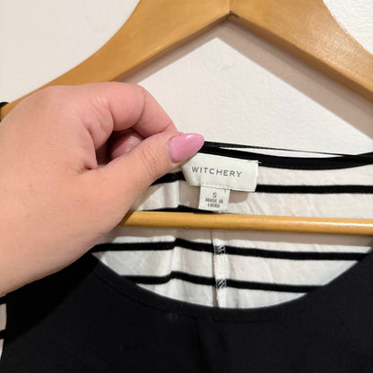 Witchery Size S Stripe Back High Low Sleeveless Top