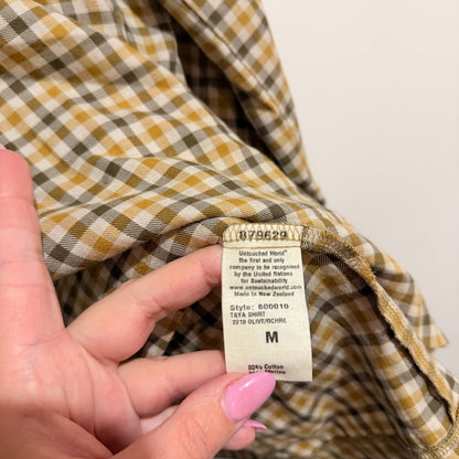 Untouched World Size M Cotton Merino Check Taya Shirt