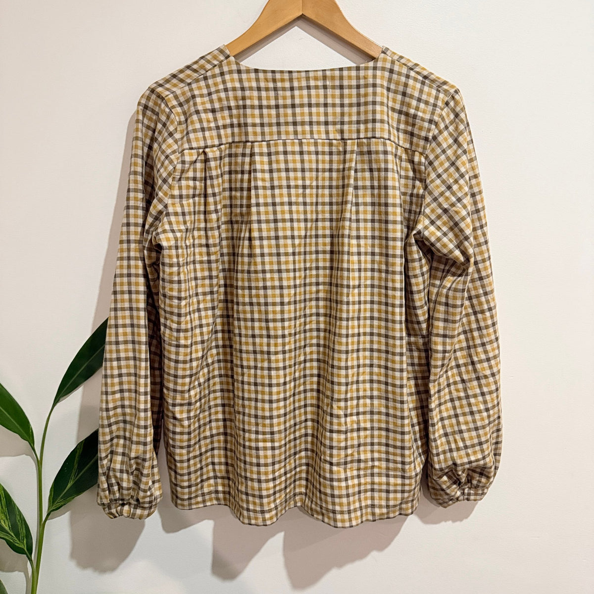 Untouched World Size M Cotton Merino Check Taya Shirt