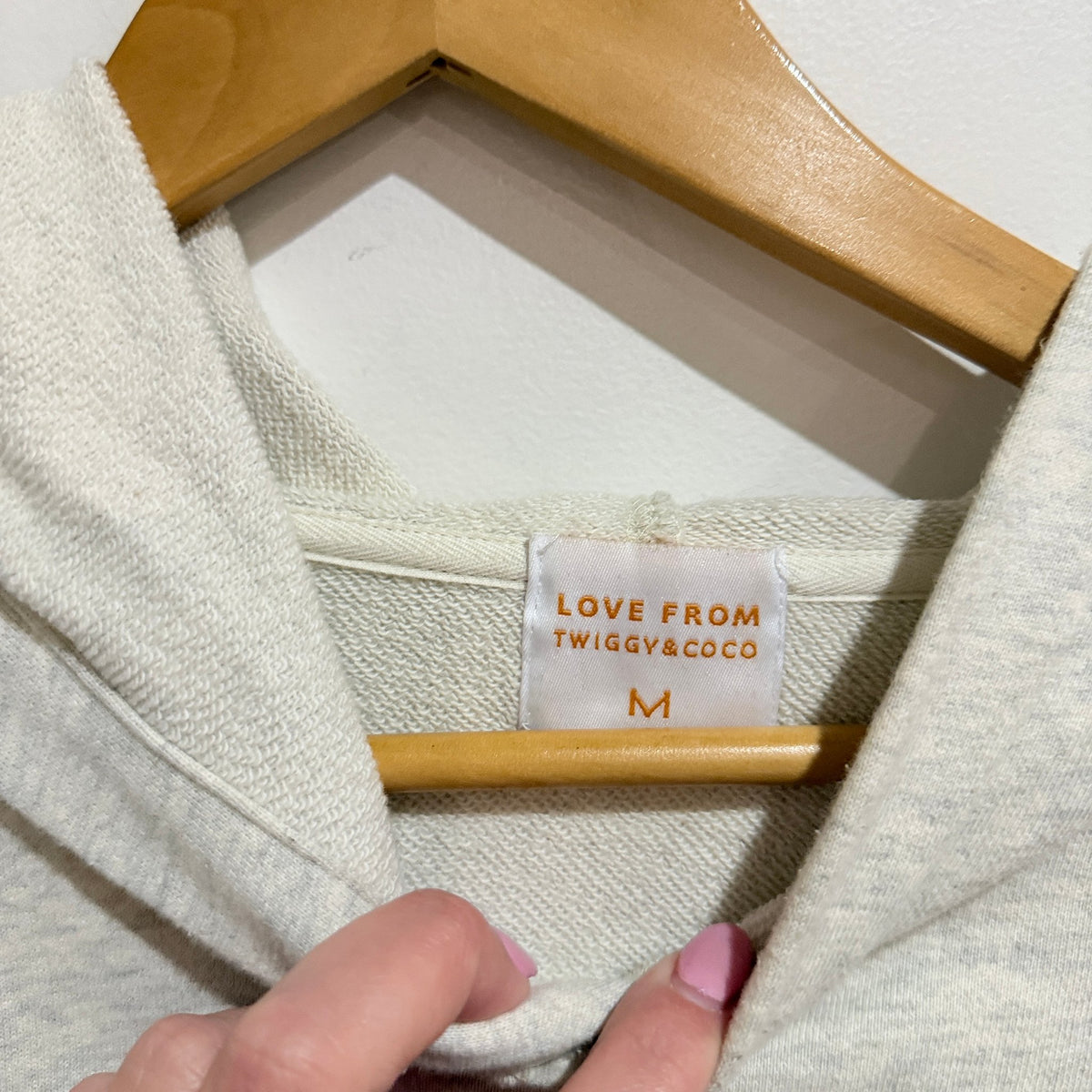 Twiggy & Coco Size M Embroidered Slogan Hoodie