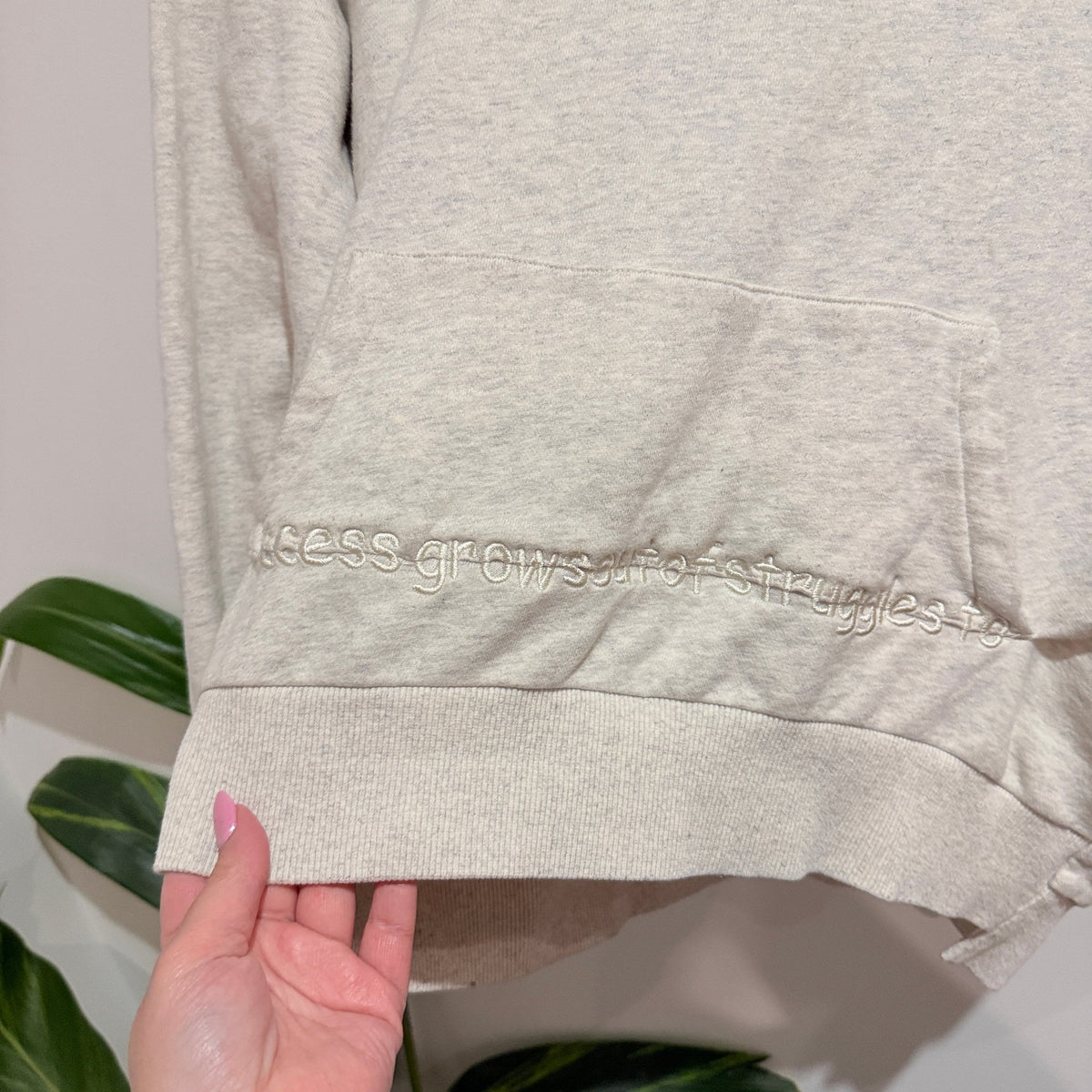 Twiggy & Coco Size M Embroidered Slogan Hoodie