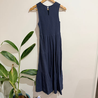 Spirit Size 10 Shirred Bodice Cotton Gauze Tiered Maxi Dress