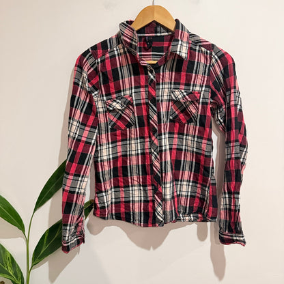 Starlight Kids Size 14 Check Flannel Button Up Shirt