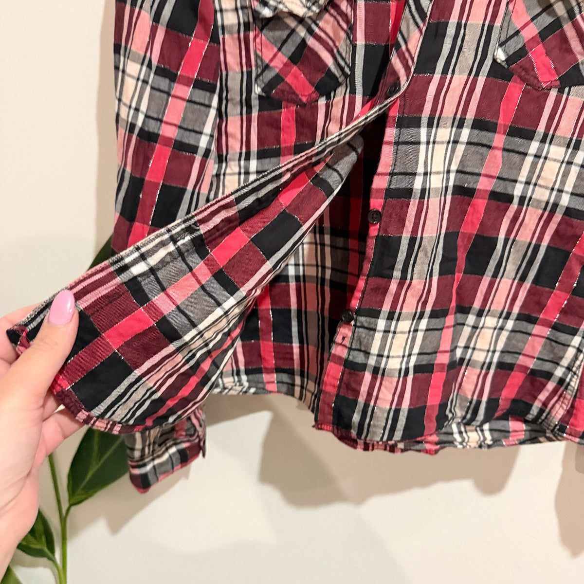 Starlight Kids Size 14 Check Flannel Button Up Shirt