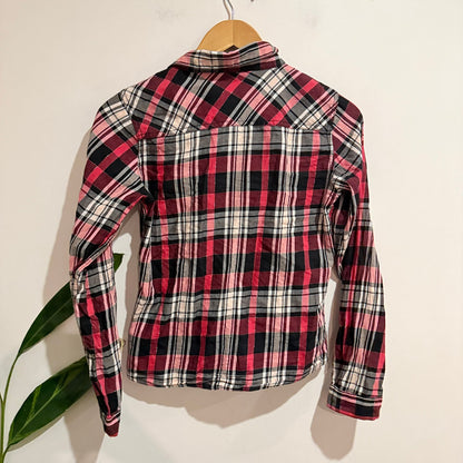 Starlight Kids Size 14 Check Flannel Button Up Shirt