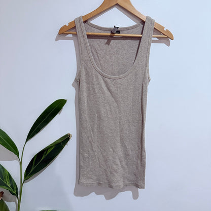 Forever New Size 14 Metallic Ribbed Scoop Neck Tank