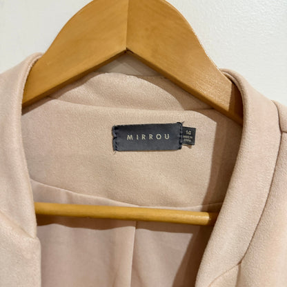 Mirrou Size 14 Suedette Zip Pocket Crop Jacket