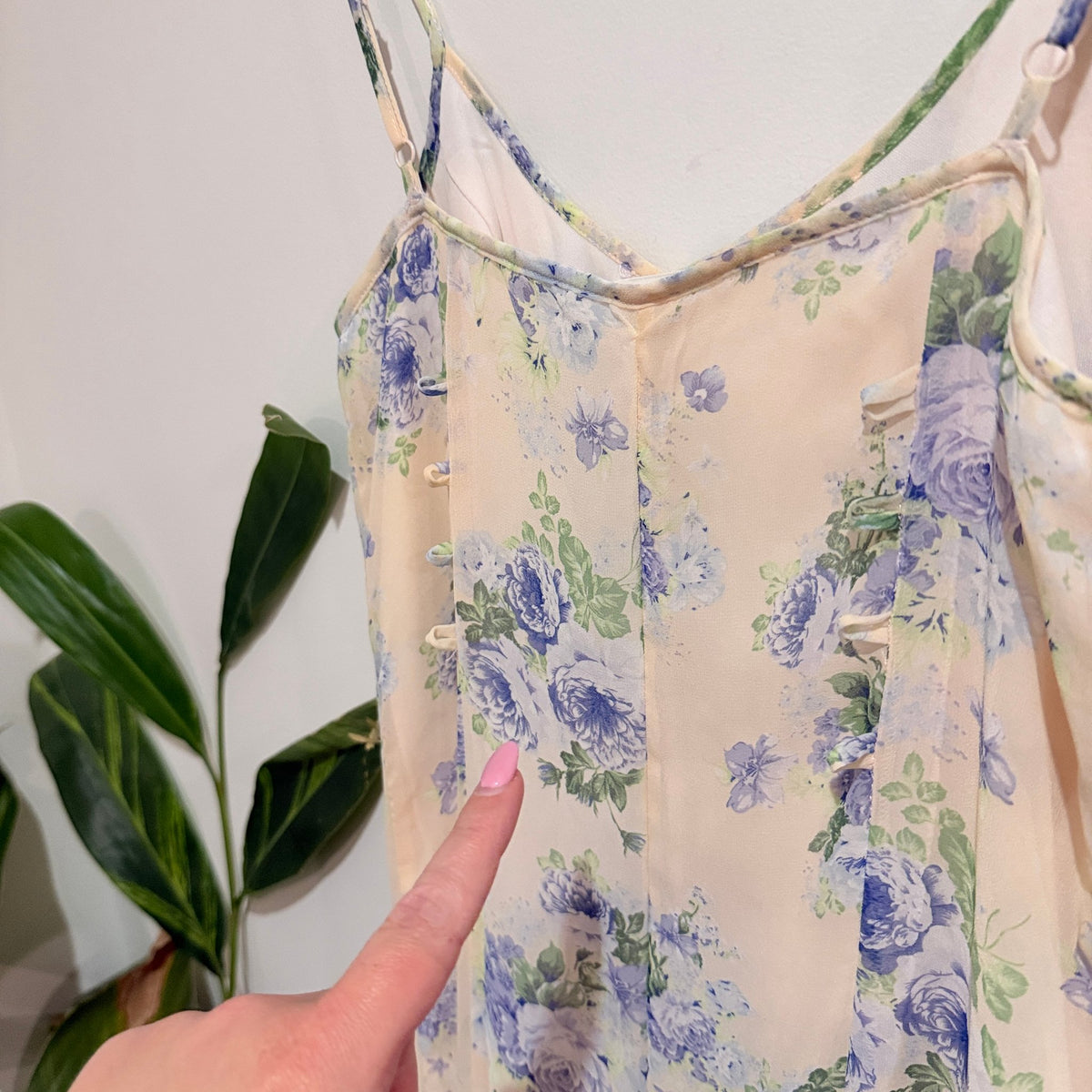 Cotton On Size XS Floral Print Button Front Slip Midi Dress