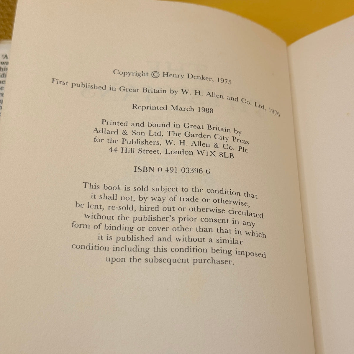 The Physicians by Henry Denker - 1988
