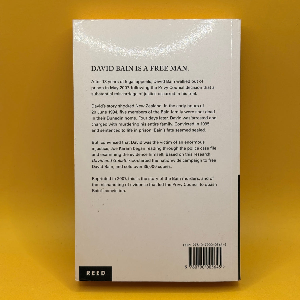 David and Goliath: The Bain Family Murders (2007 Reprint) by Joe Karam