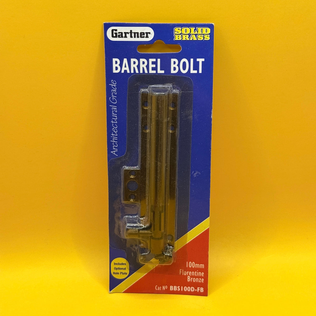 Gartner Solid Brass Barrel Bolt - 100mm