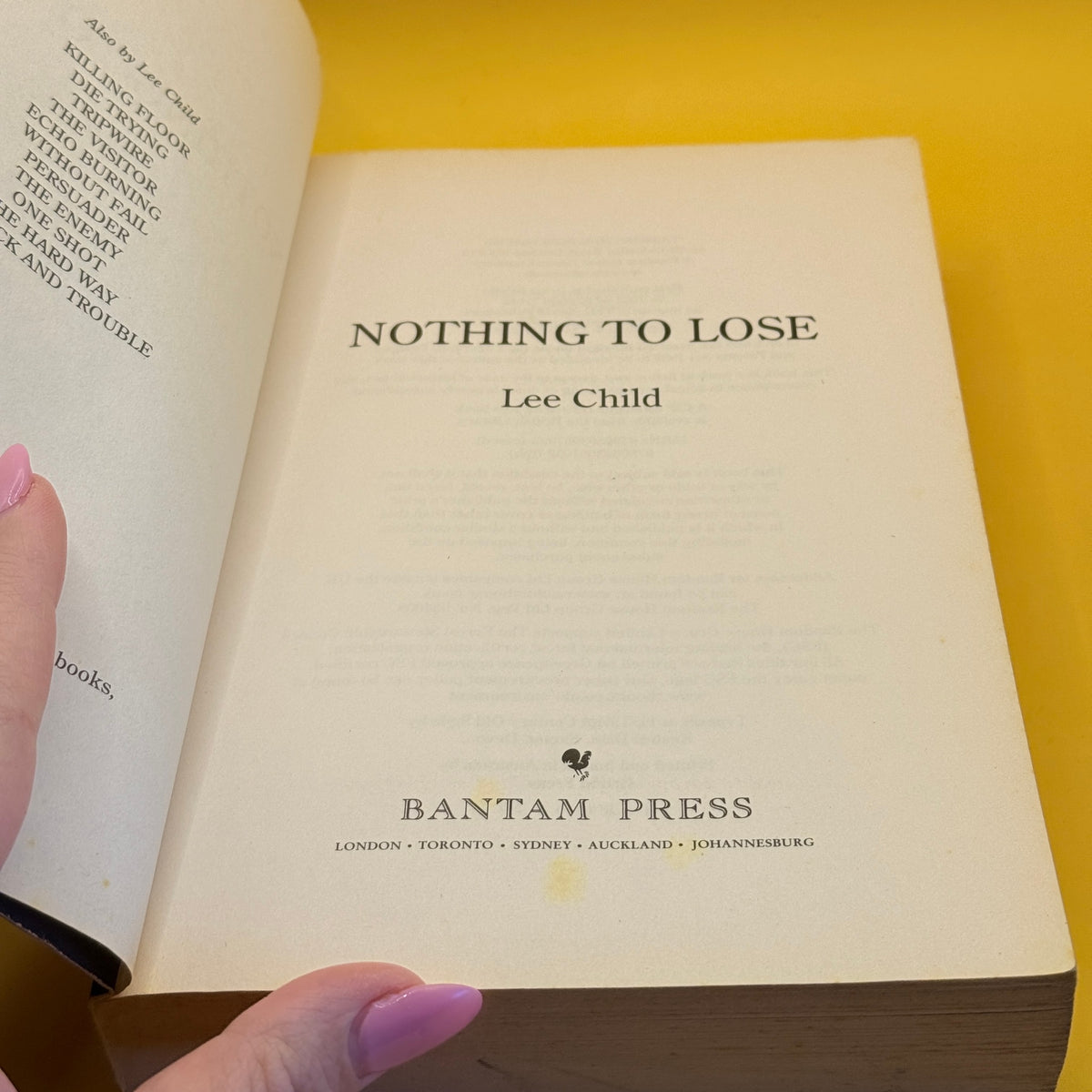 Nothing to Lose by Lee Child