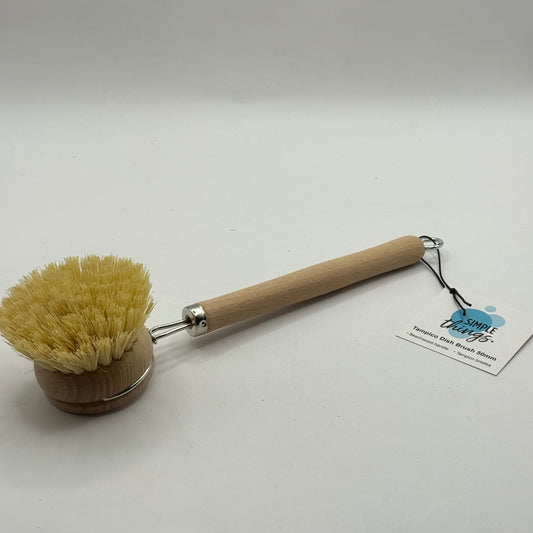 Simple things tampico dish brush - beechwood handle & natural bristles - scrub brushes original photo - what’s new