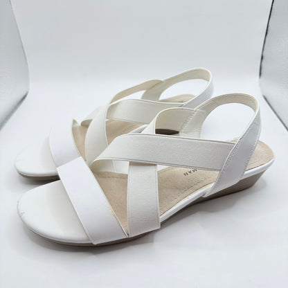 Target Woman Elastic Strap Comfort Sandals - White - Size 7