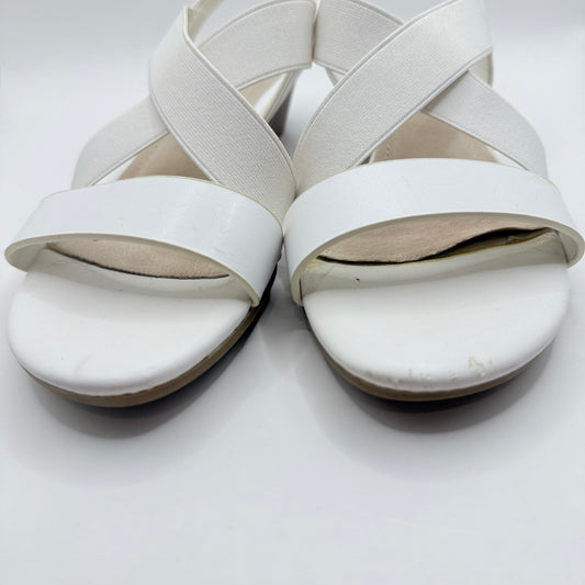 Target Woman Elastic Strap Comfort Sandals - White - Size 7