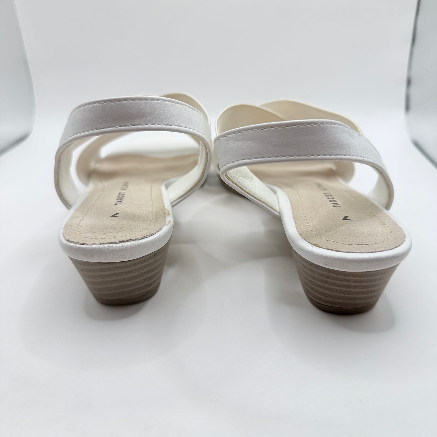 Target Woman Elastic Strap Comfort Sandals - White - Size 7