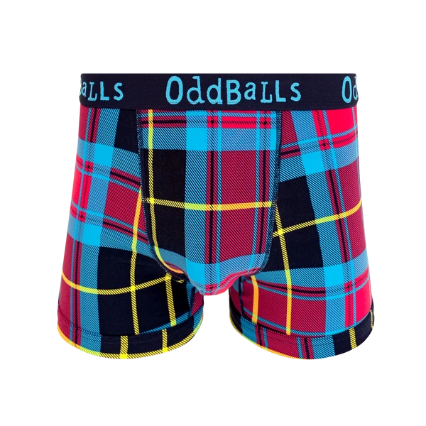 OddBalls Tartan Women’s Boxer Shorts Size 8 XS