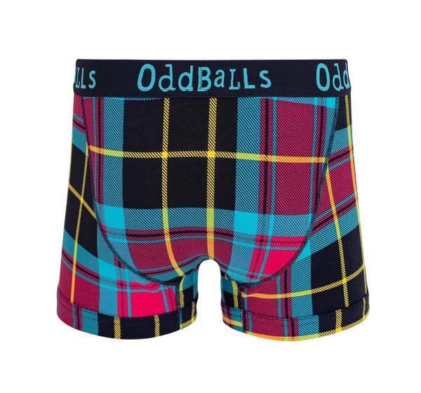 OddBalls Tartan Women’s Boxer Shorts Size 8 XS