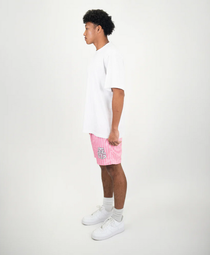 The hoop gang pink and white reversible basketball shorts - size xs - shorts bottoms men’s apparel
