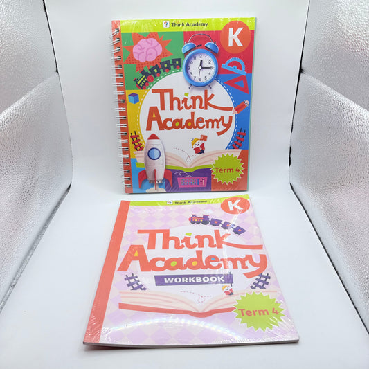 Think Academy Math Learning Set K (Kindy) Coursebook & Workbook Term 4