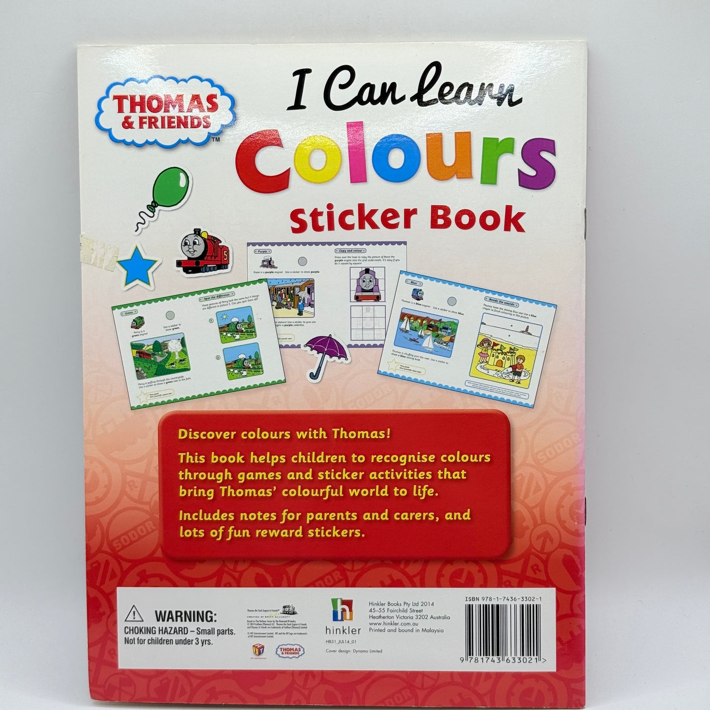 Thomas & Friends I Can Learn Colours Sticker Book