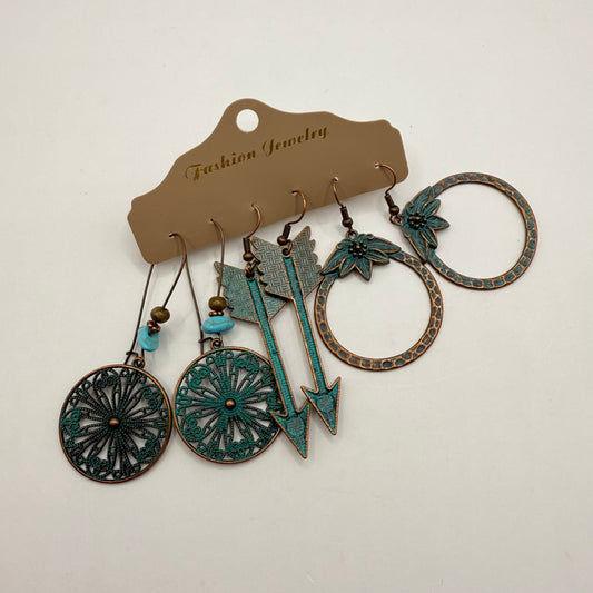 Three-Piece Bohemian Earring Set