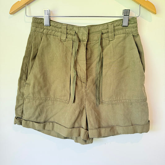 Topshop Khaki Utility Shorts Size 6