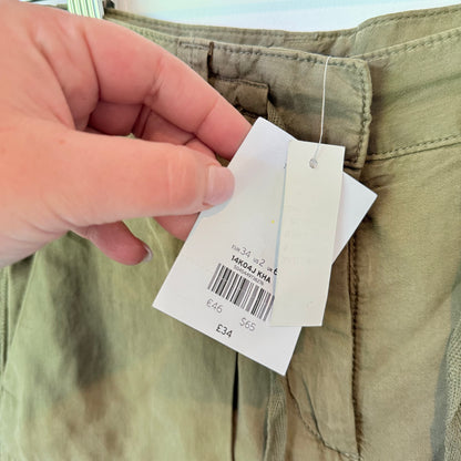 Topshop Khaki Utility Shorts Size 6