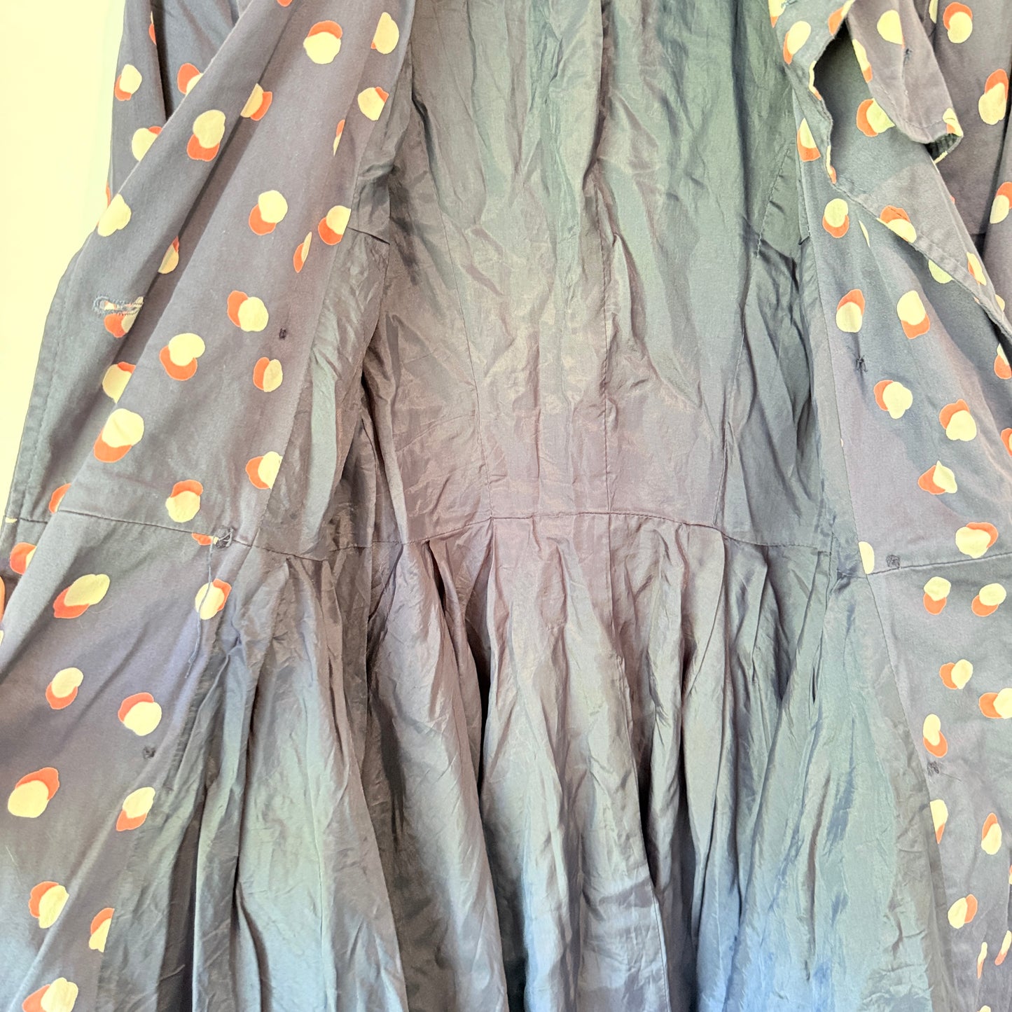 Topshop Polka Dot Trench Coat - Size 6