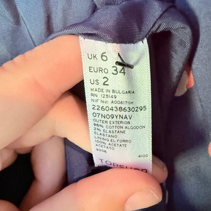 Topshop Polka Dot Trench Coat - Size 6