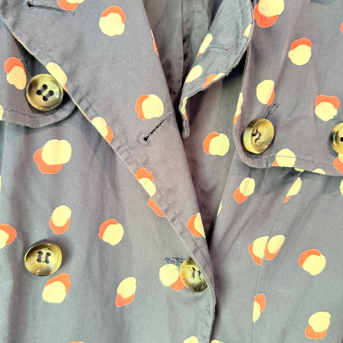 Topshop Polka Dot Trench Coat - Size 6